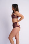 Bellani Bottom - Mesh Panelled High Waist Bottom Recycled Cacao