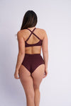 Bellani Bottom - Mesh Panelled High Waist Bottom Recycled Cacao